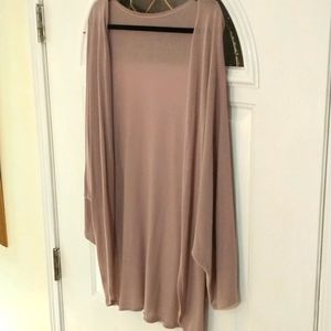g Pink Bat Wing Cocoon Cardigan OS